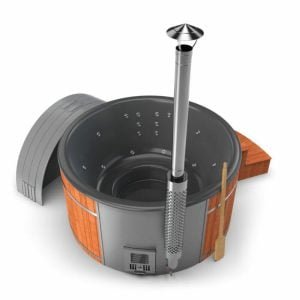 FULL Deluxe Wood Fire Spa Grey / Wood