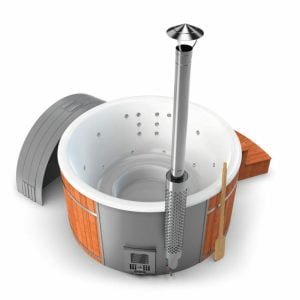 FULL Deluxe Wood Fire Spa White / Wood